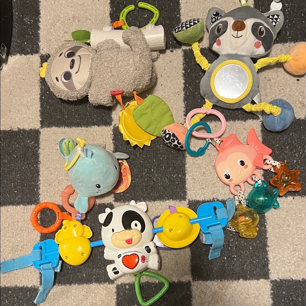 Colorful Animal Baby Rattle Set